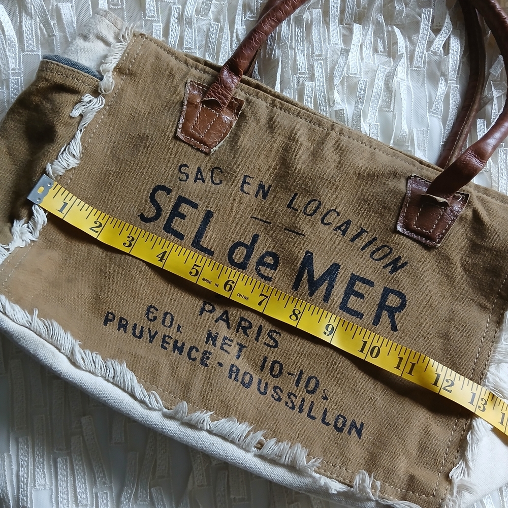 Myra Bag 'SEL de MER' Canvas Tote - Picture 11 of 14
